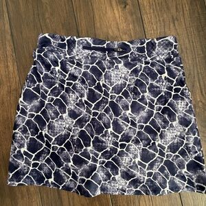 tgw Purple & Navy Patterned Scalloped Skort Medium